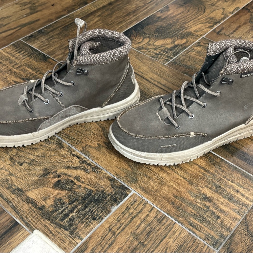 Hey dude brown mens boots